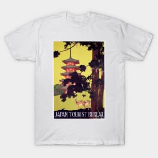 JAPAN Tourist Bureau Japanese Tourism Vintage Travel T-Shirt